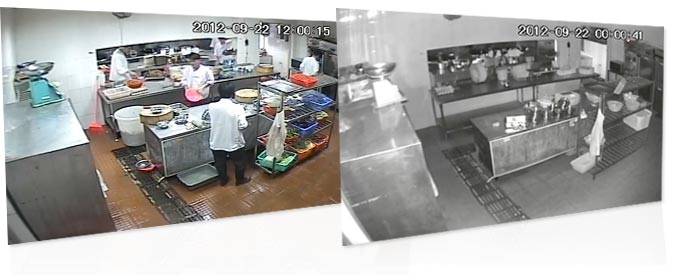 飯店餐館廚房全景高清監(jiān)控