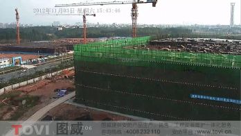 100萬(wàn)像素-東莞松山湖華為工廠(chǎng)建筑工地塔吊高清視頻監(jiān)控錄像演示